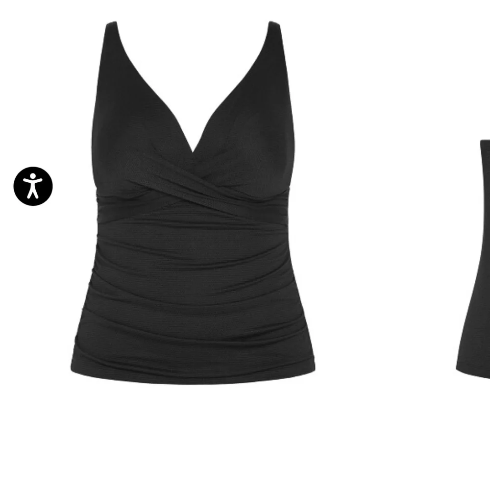 City Chic Black Swim Top - Picture 2 of 6